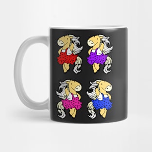 Cute Horses in a Spotted Dress Mug